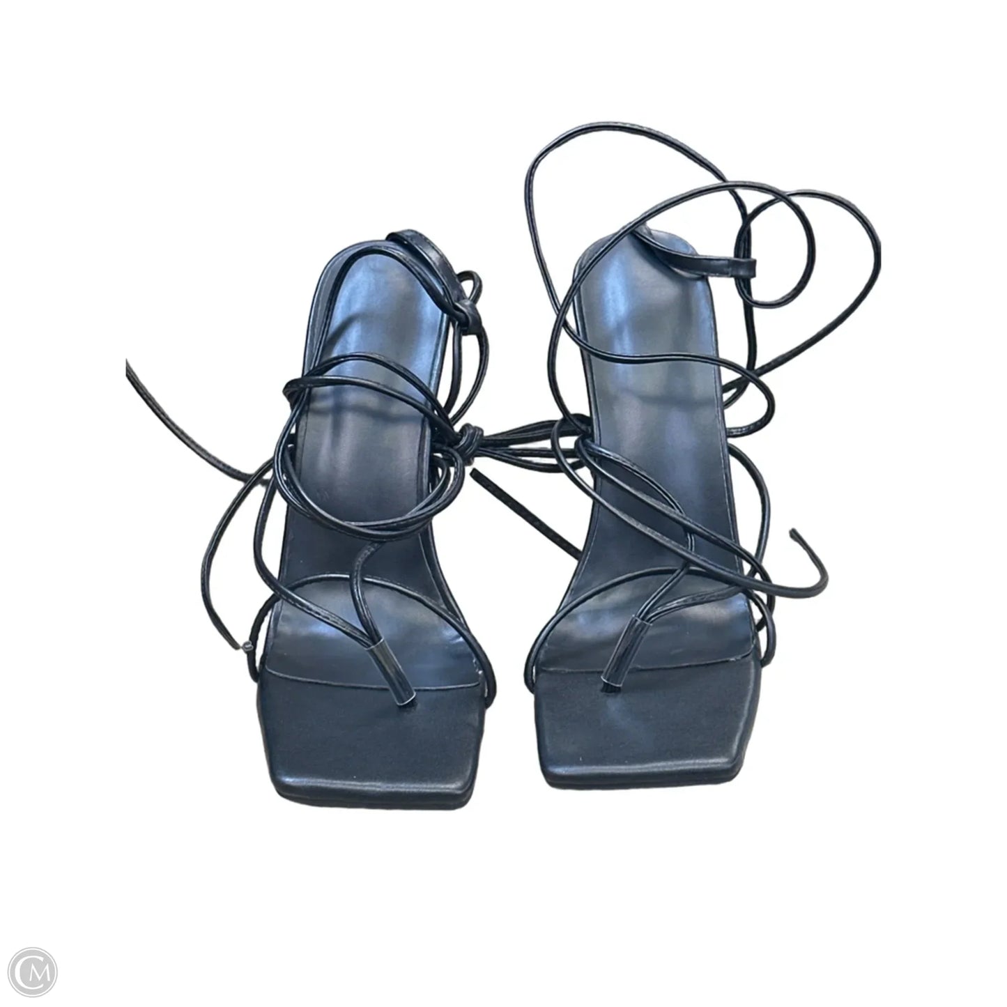 Sandals Heels Stiletto By Cmf In Black, Size: 7.5
