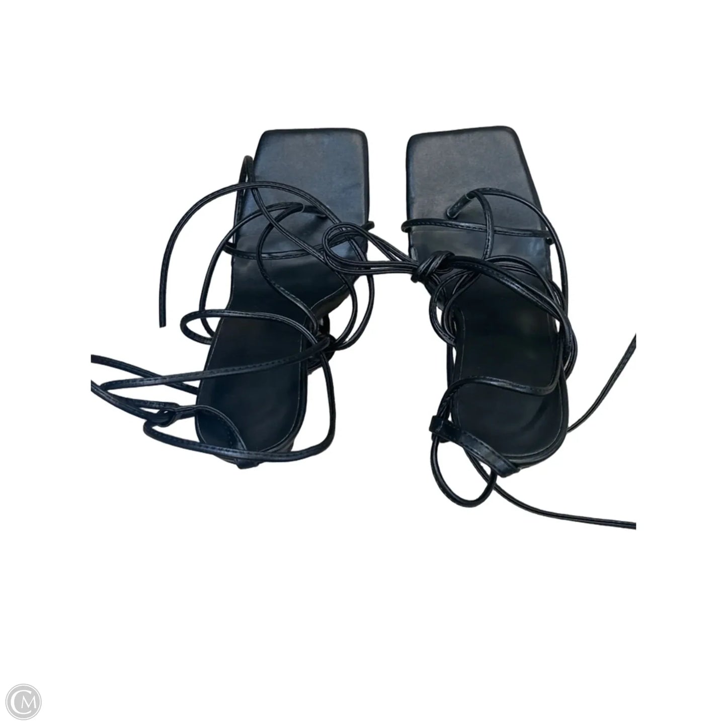 Sandals Heels Stiletto By Cmf In Black, Size: 7.5