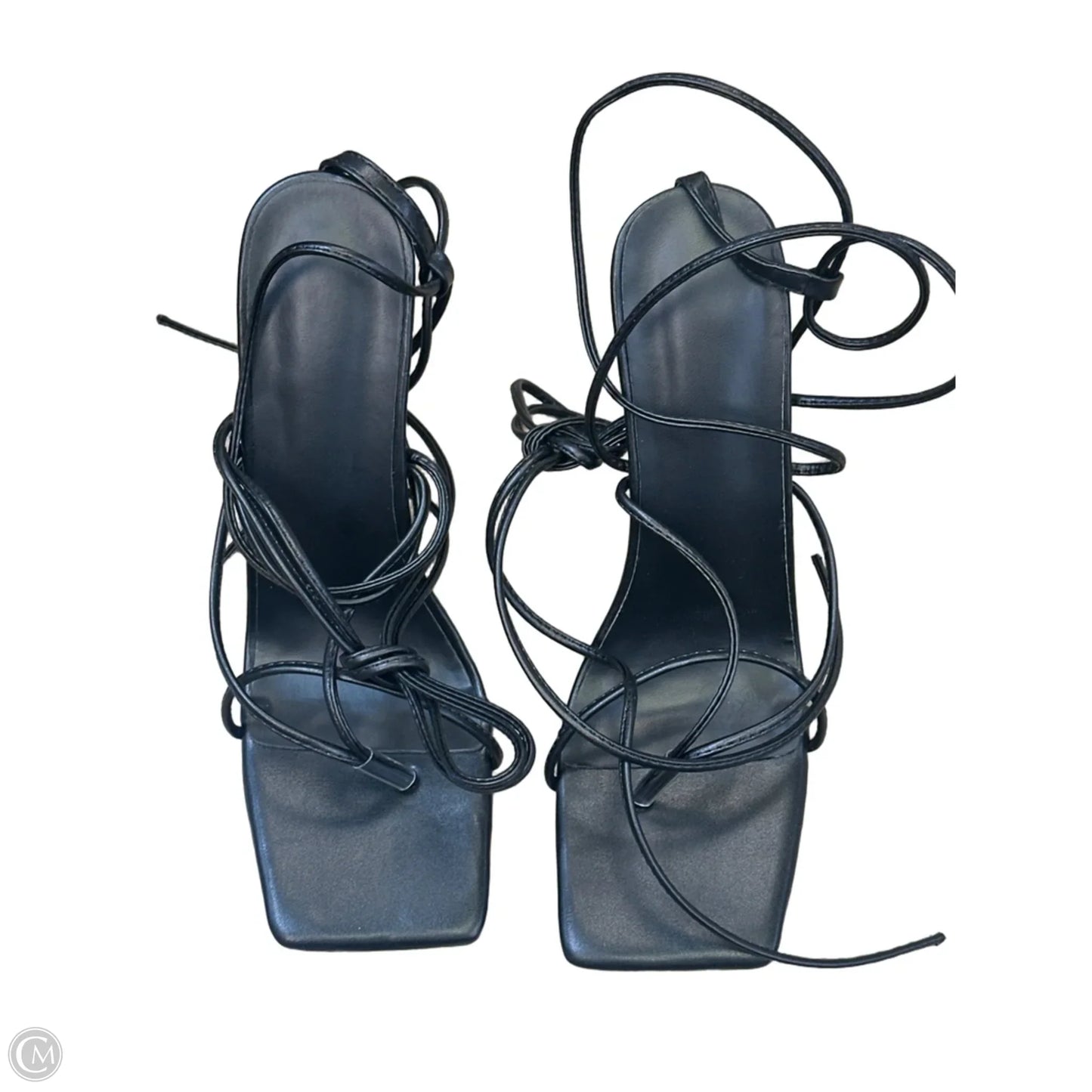 Sandals Heels Stiletto By Cmf In Black, Size: 7.5