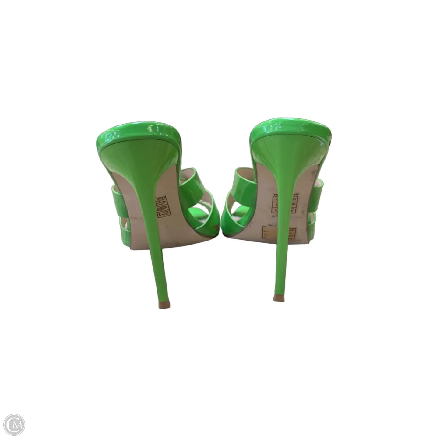 Sandals Heels Stiletto By Fashion Nova In Green, Size: 7