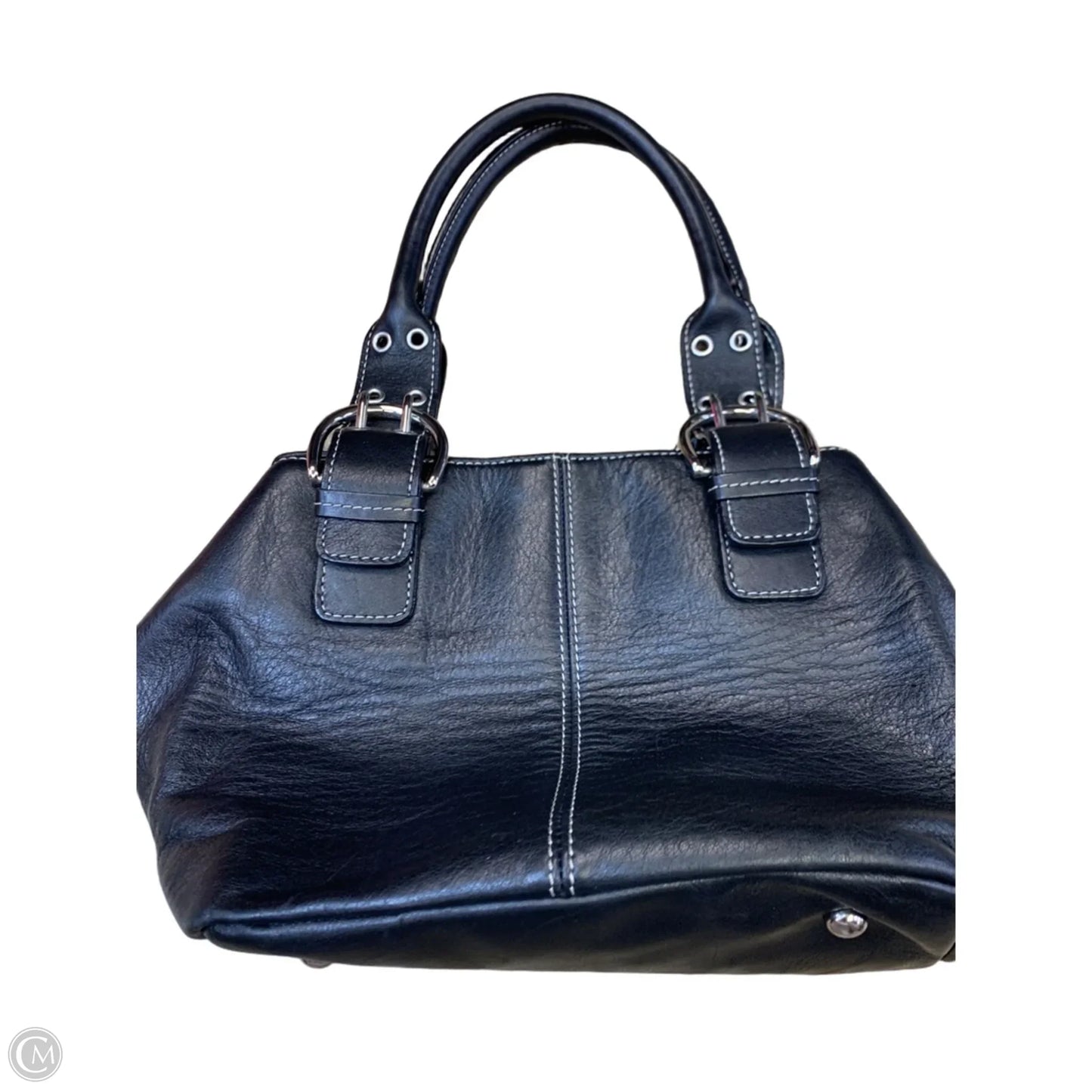 Handbag Leather By Clarks, Size: Medium