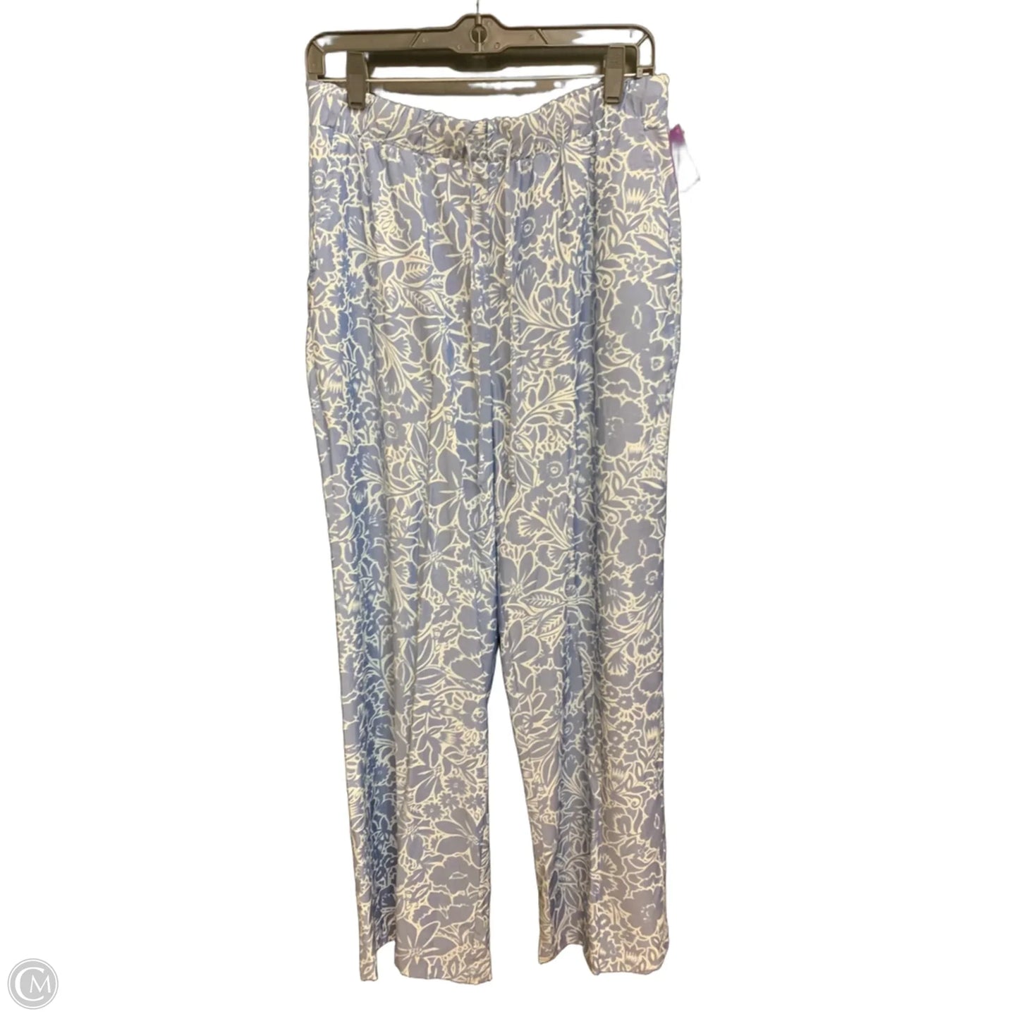 Pants Set 2pc By Nina Leonard In Blue & White, Size: M