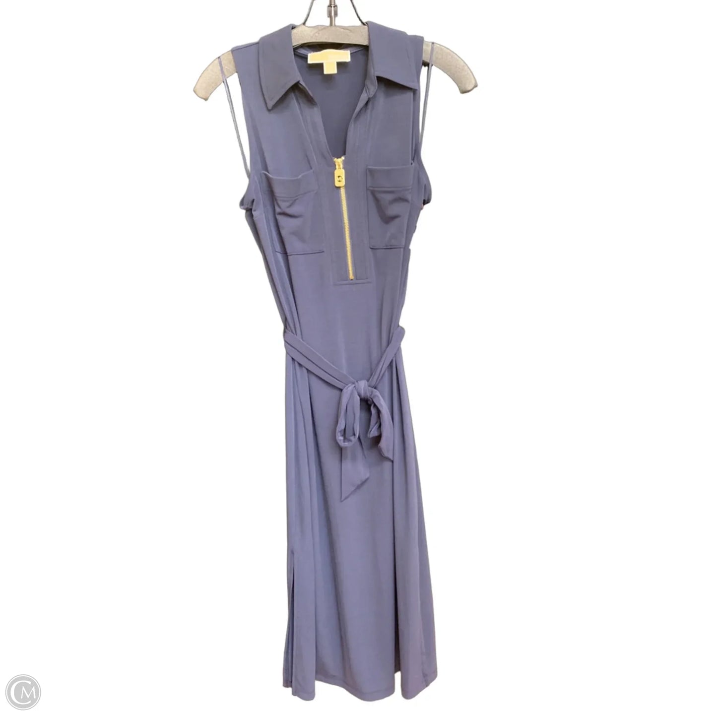 Dress Casual Midi By Michael By Michael Kors In Blue & White, Size: M