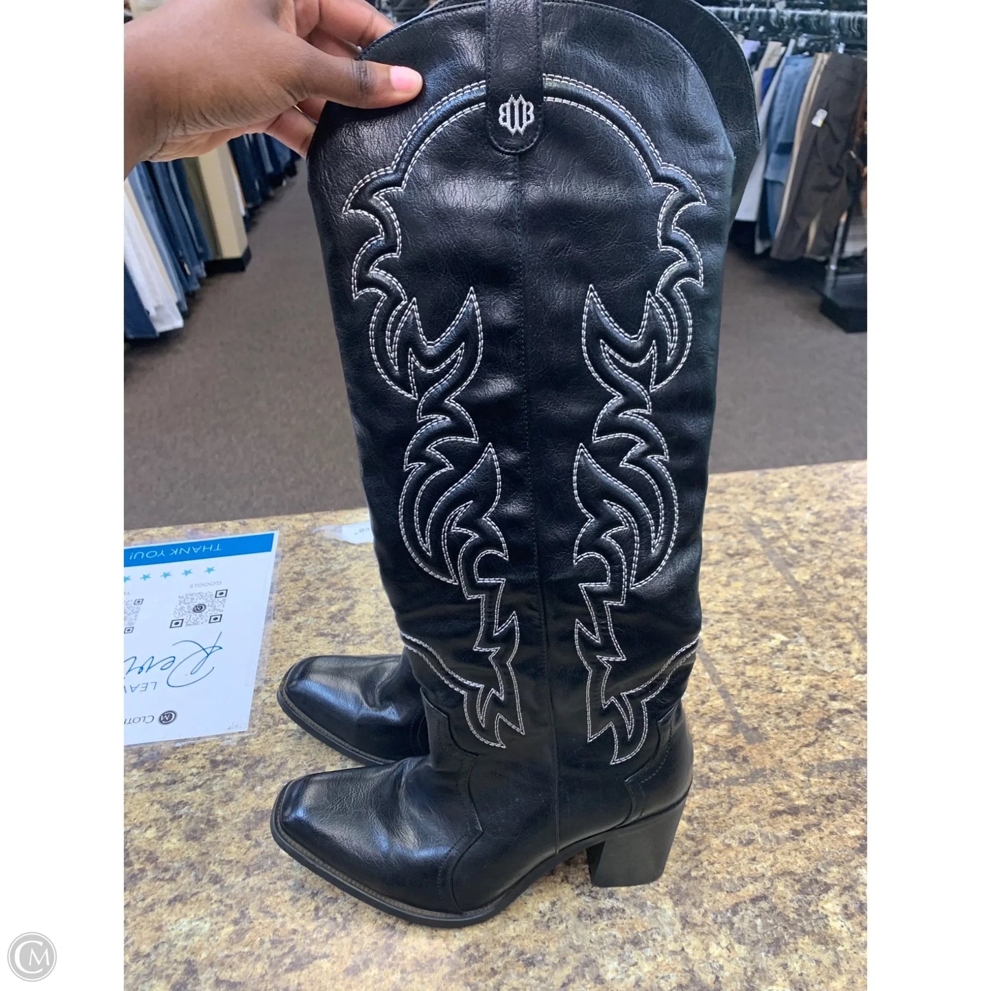Boots Western By Clothes Mentor In Black, Size: 10