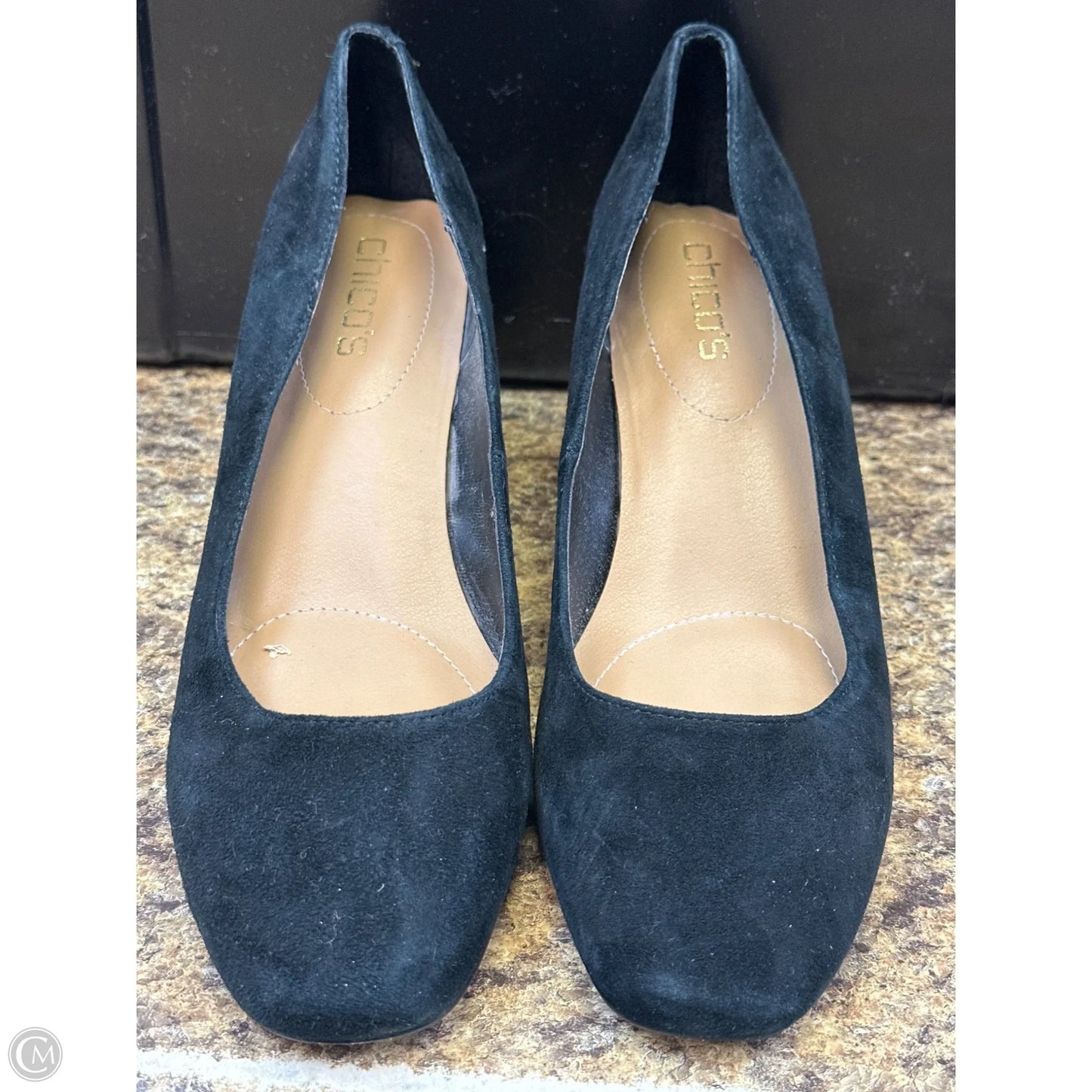Shoes Heels Block By Chicos In Black, Size: 9