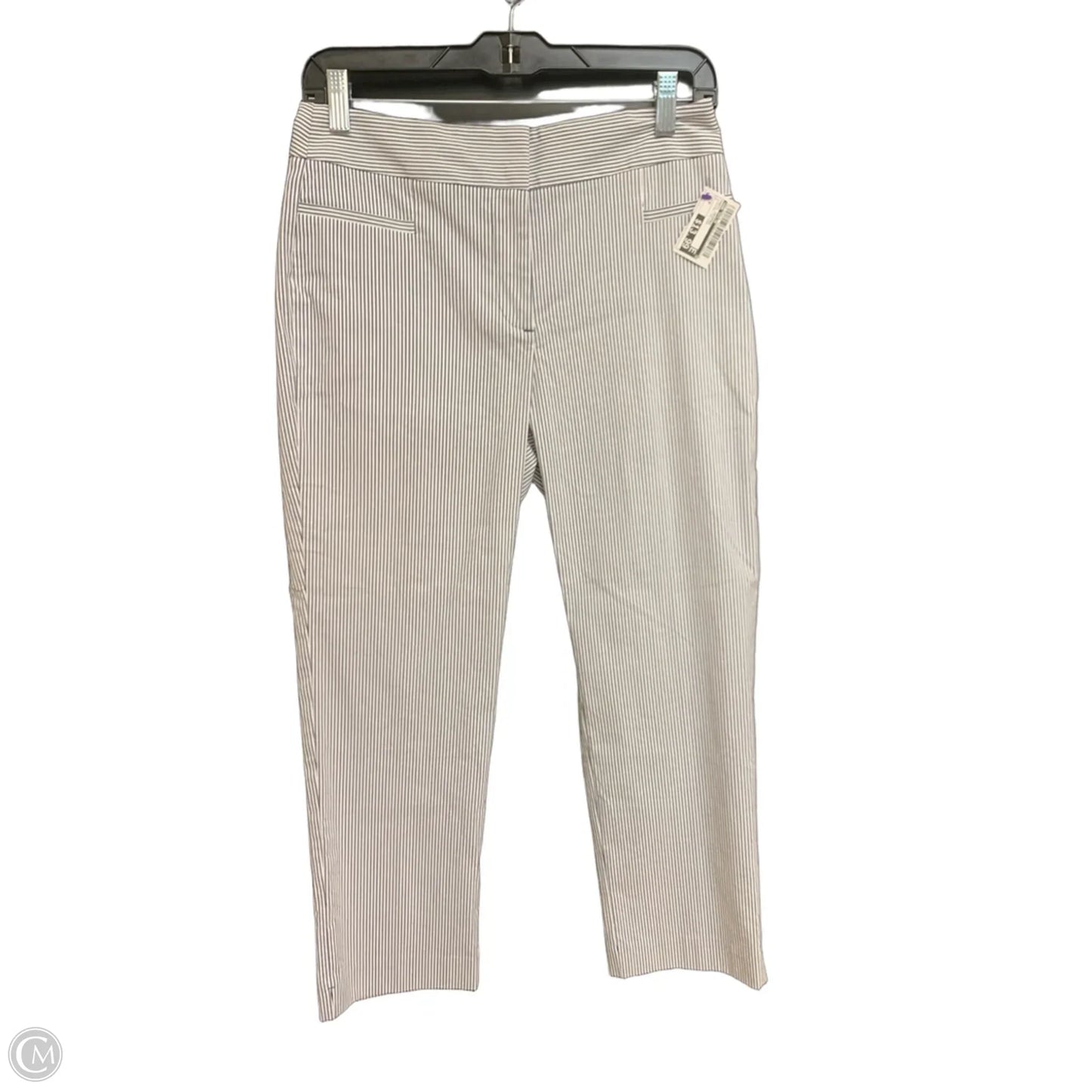 Pants Cropped By Ann Taylor In Striped Pattern, Size: 0