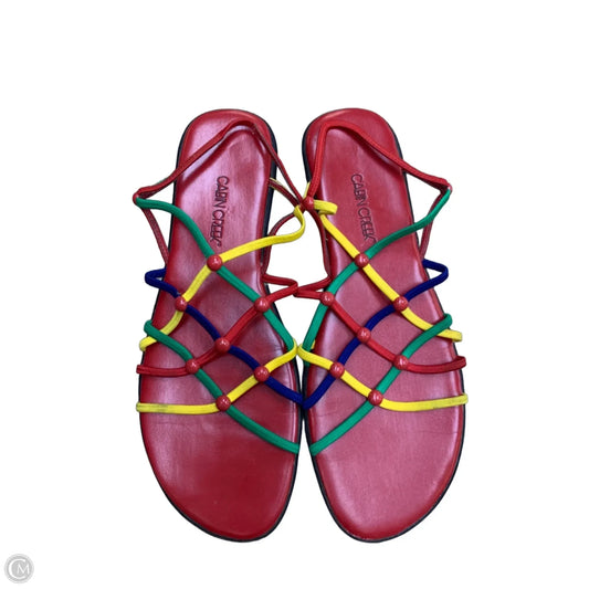 Sandals Flats By Cabin Creek In Multi-colored, Size: 7