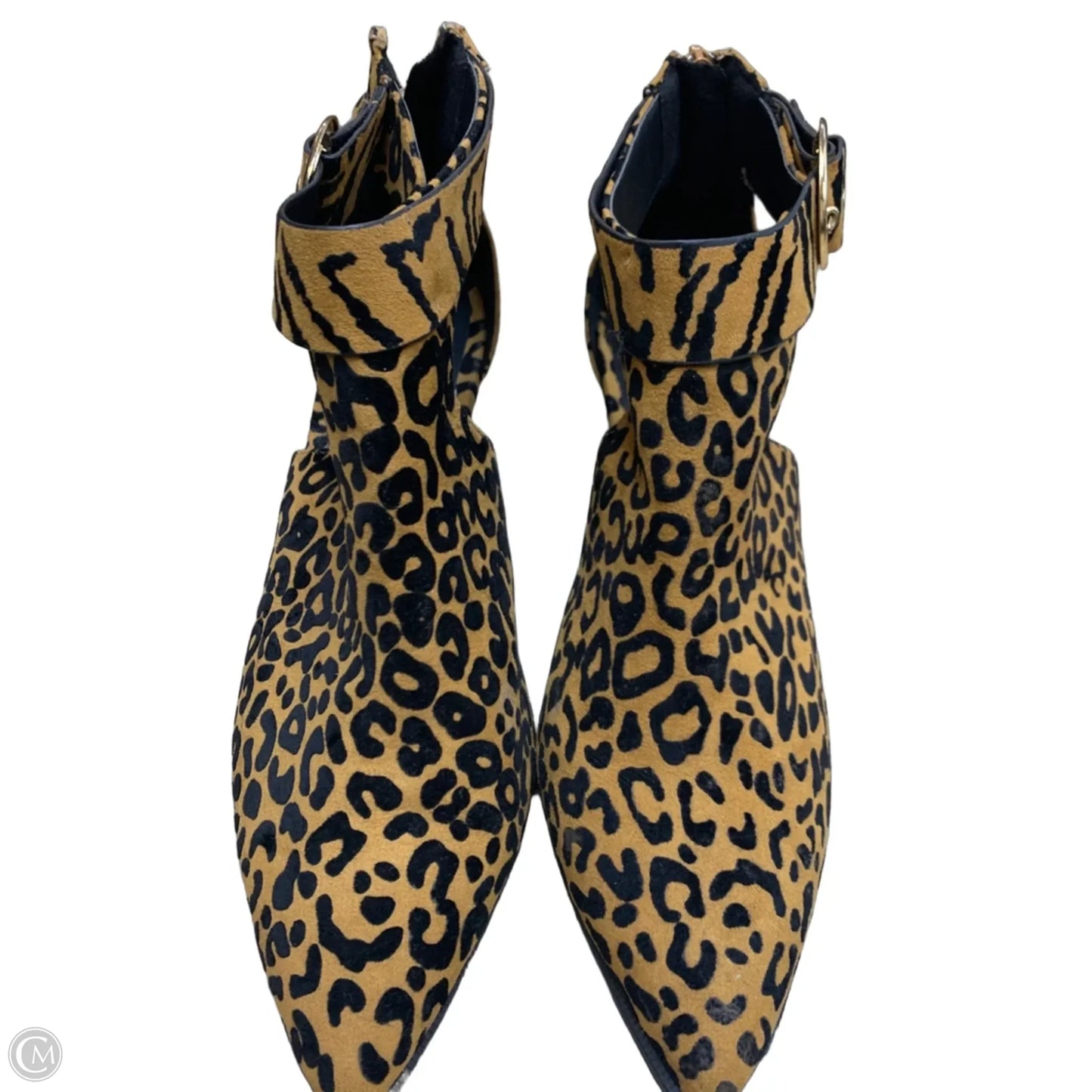 Boots Ankle Flats By Qupid In Animal Print, Size: 8.5