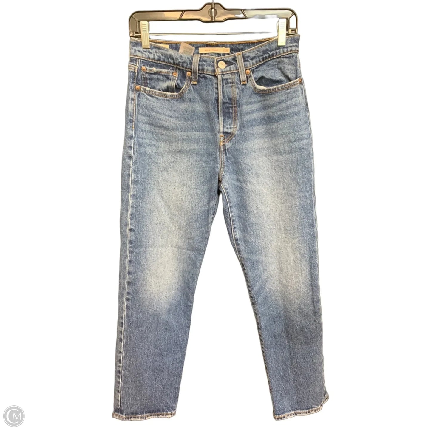 Jeans Straight By Levis In Blue Denim, Size: M