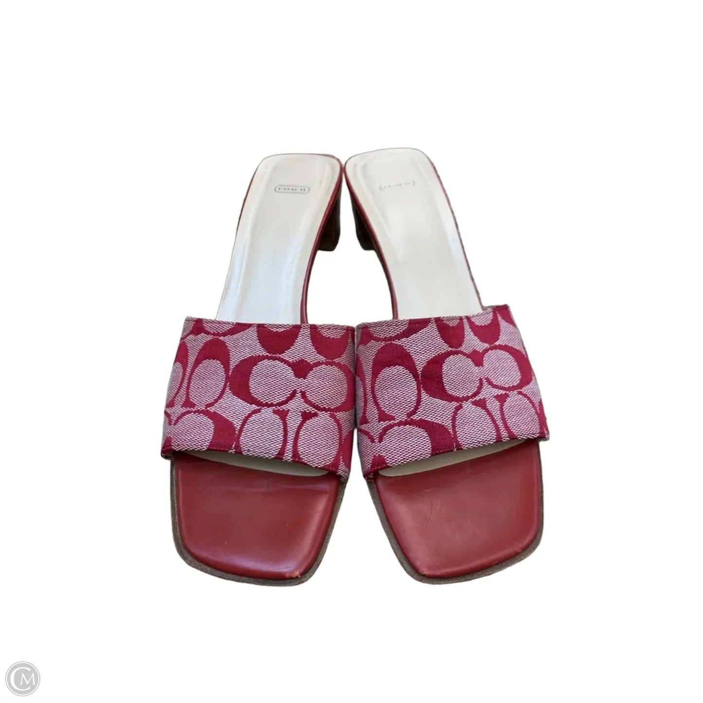 Sandals Designer By Coach In Red, Size: 10