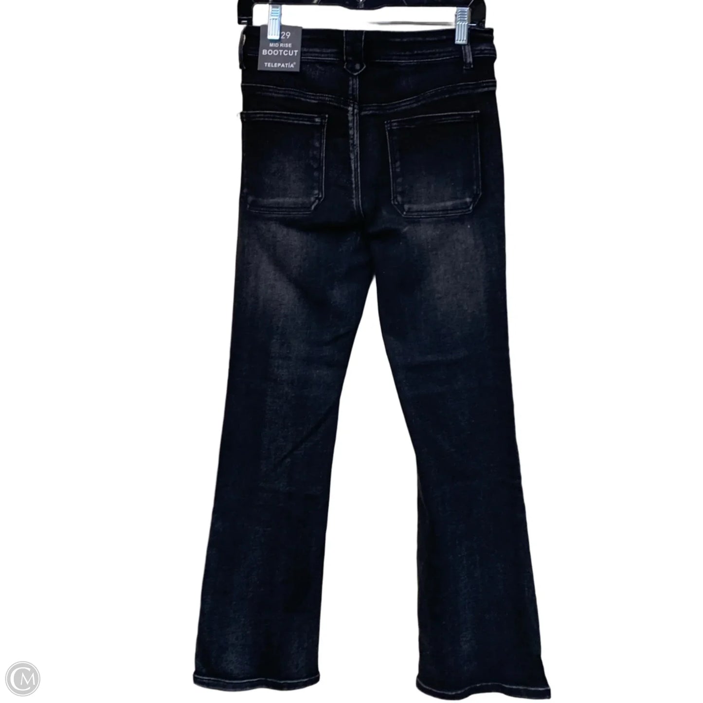 Jeans Boot Cut By Cmf In Black Denim, Size: L