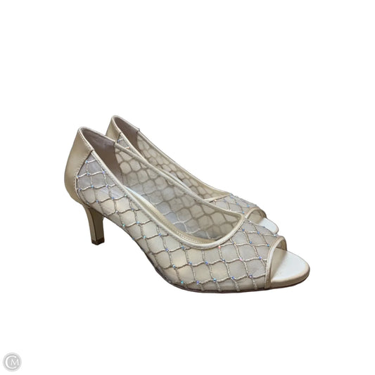 Sandals Heels Kitten By Alex Marie In Gold, Size: 10