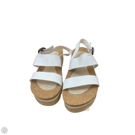 Sandals Heels Platform By Dream Pairs In White, Size: 11