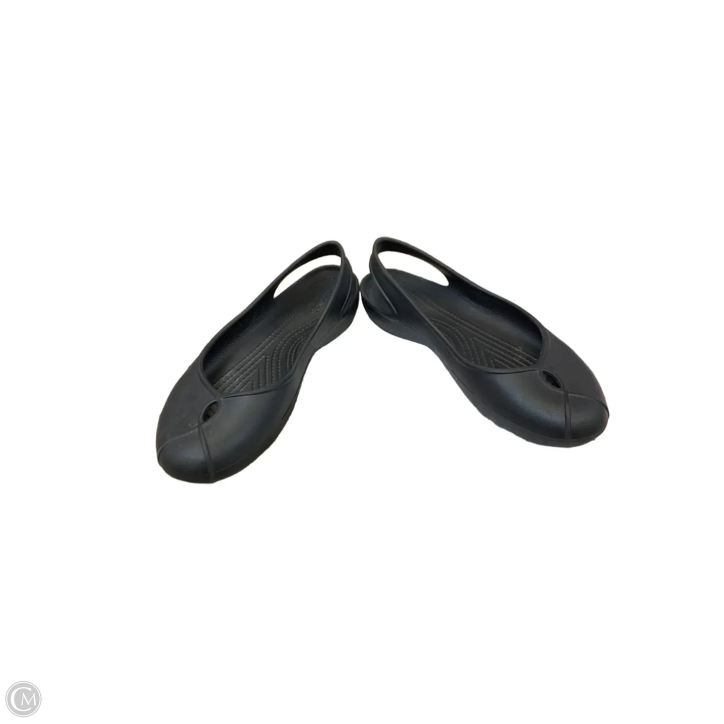 Shoes Flats By Crocs In Black, Size: 8