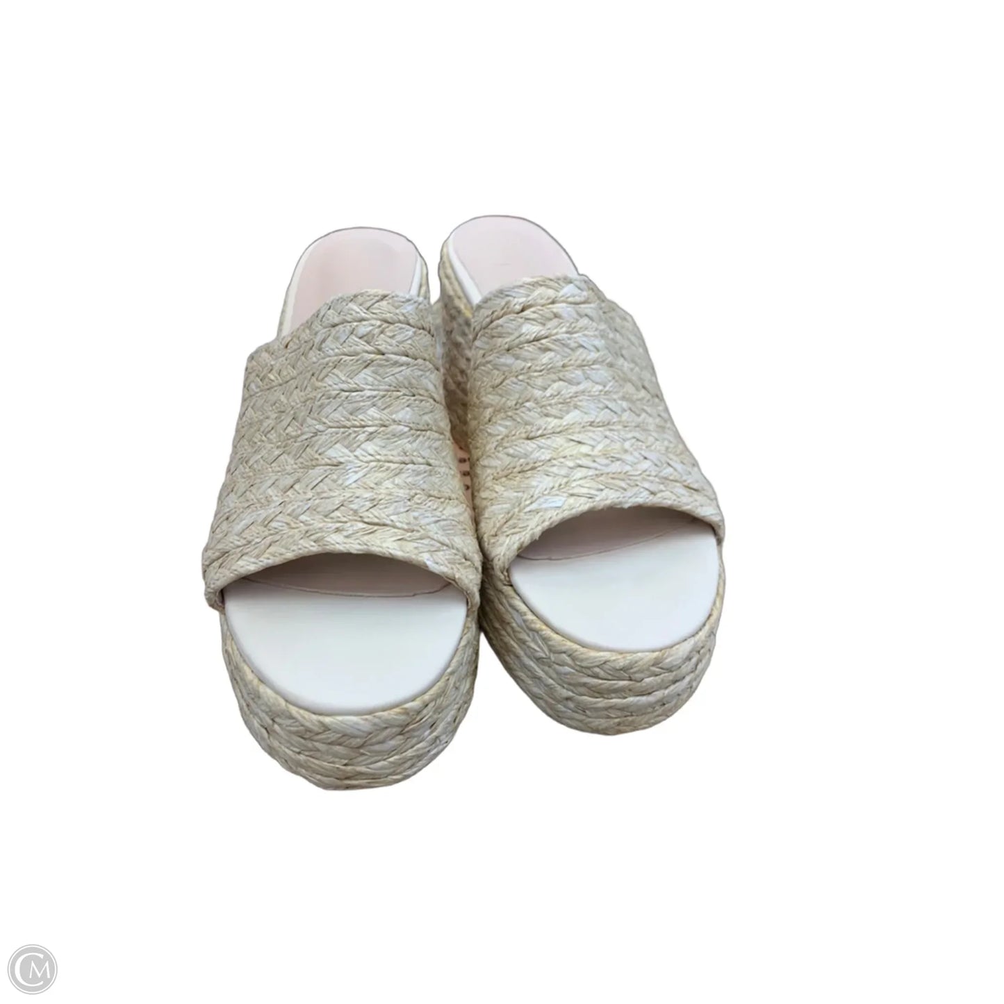 Sandals Heels Kitten By Cmf In Beige, Size: 9