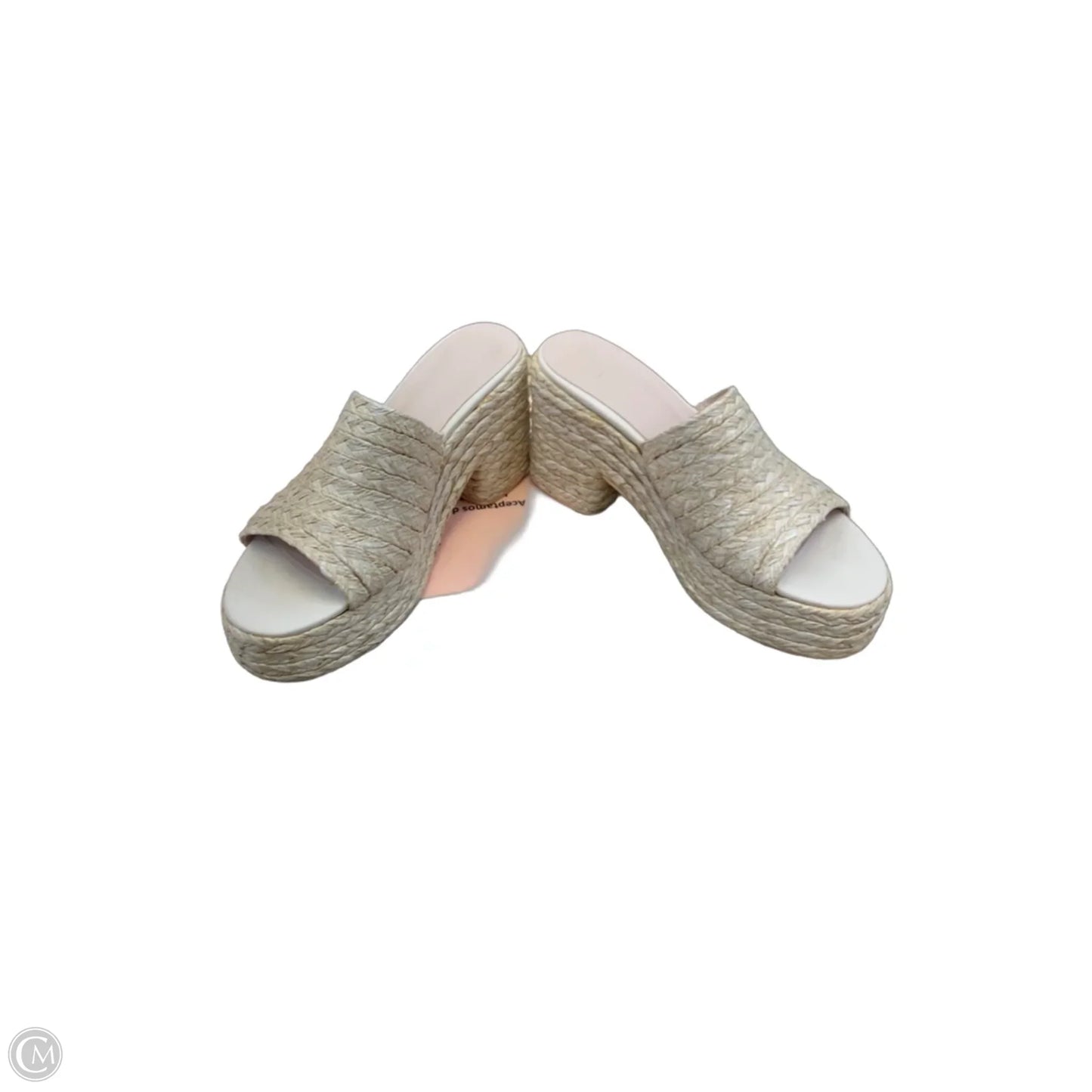 Sandals Heels Kitten By Cmf In Beige, Size: 9