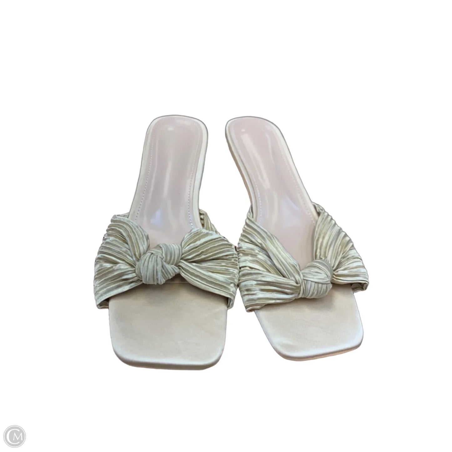 Sandals Heels Platform By Cmf In Beige, Size: 9.5