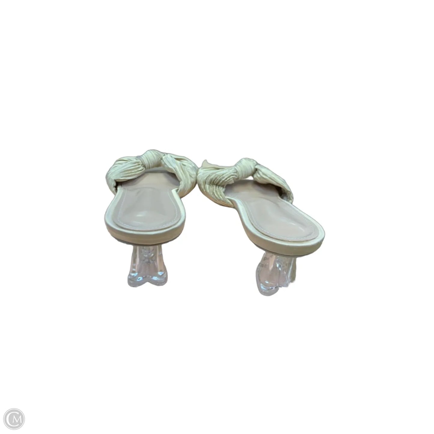 Sandals Heels Platform By Cmf In Beige, Size: 9.5