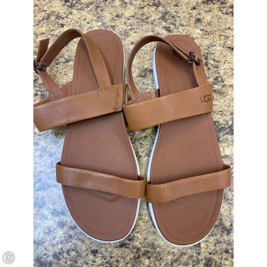 Sandals Designer By Ugg In Brown, Size: 11