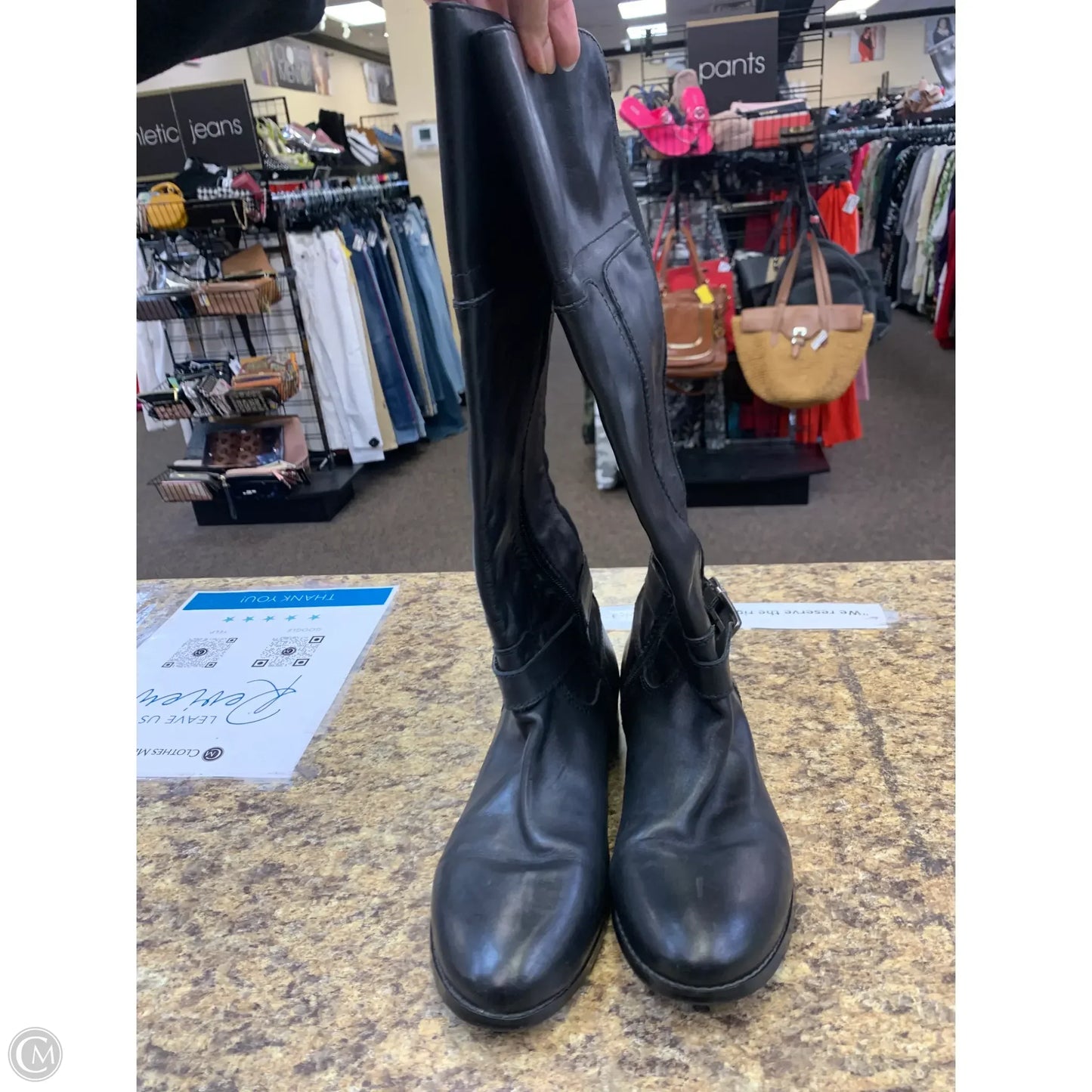 Boots Knee Flats By Marc Fisher In Black, Size: 11