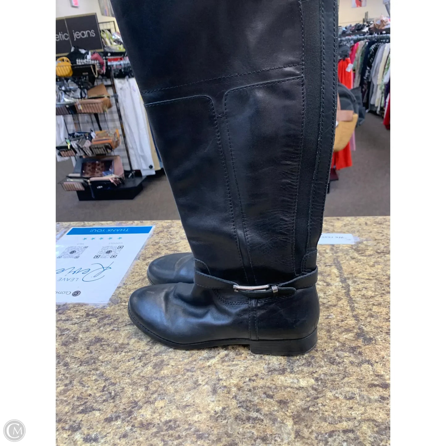 Boots Knee Flats By Marc Fisher In Black, Size: 11