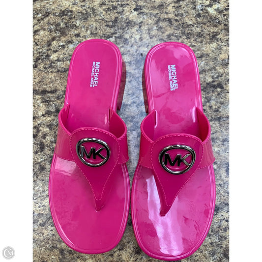 Sandals Flip Flops By Michael By Michael Kors In Pink, Size: 9