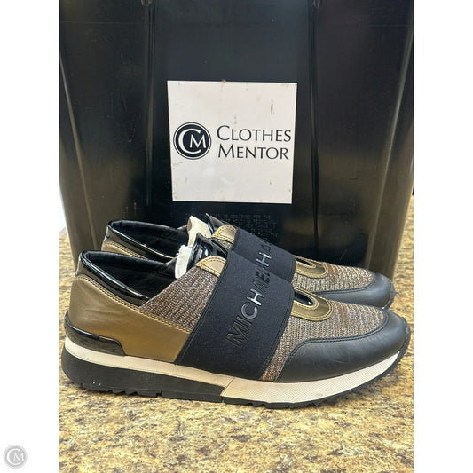 Shoes Athletic By Michael By Michael Kors In Black & Gold, Size: 9