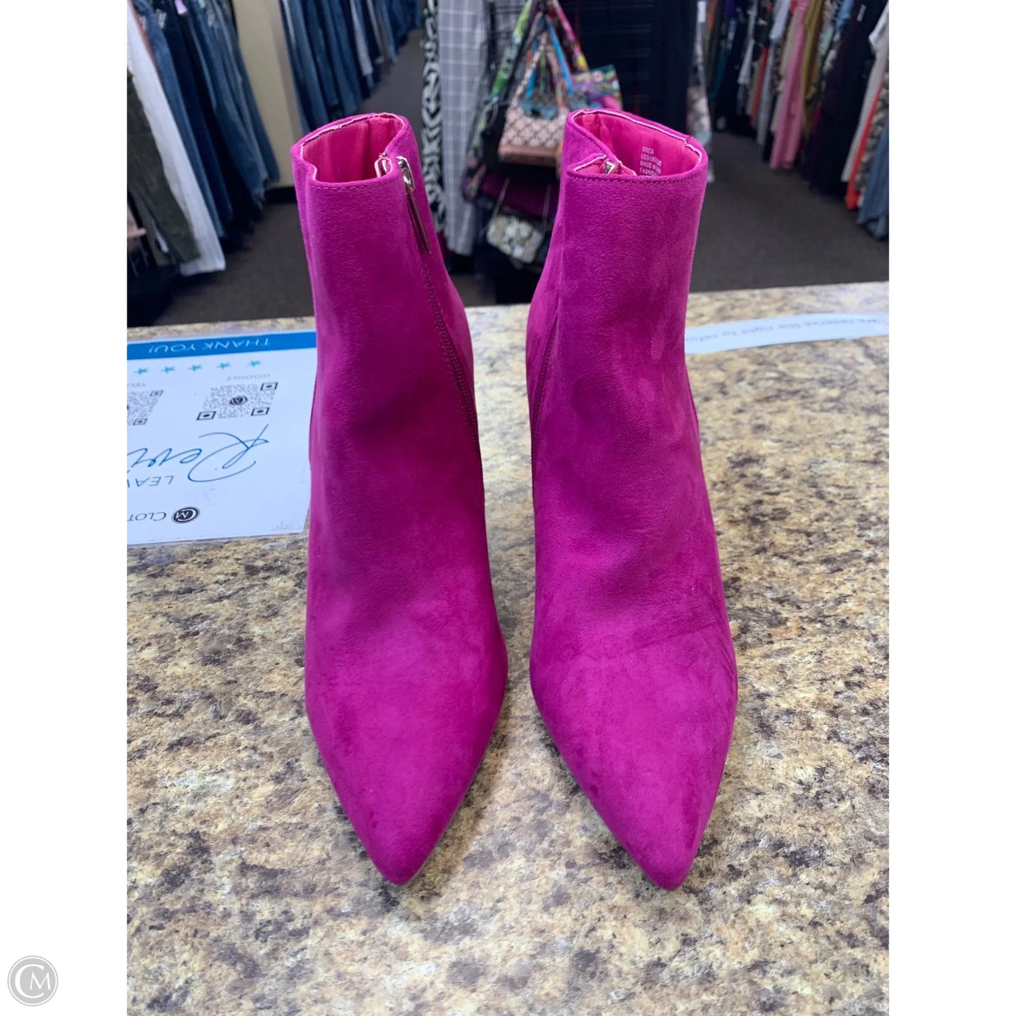 Boots Ankle Heels By Shoedazzle In Pink, Size: 9
