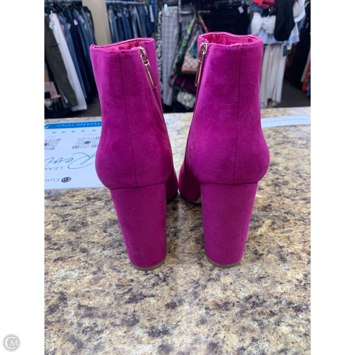 Boots Ankle Heels By Shoedazzle In Pink, Size: 9