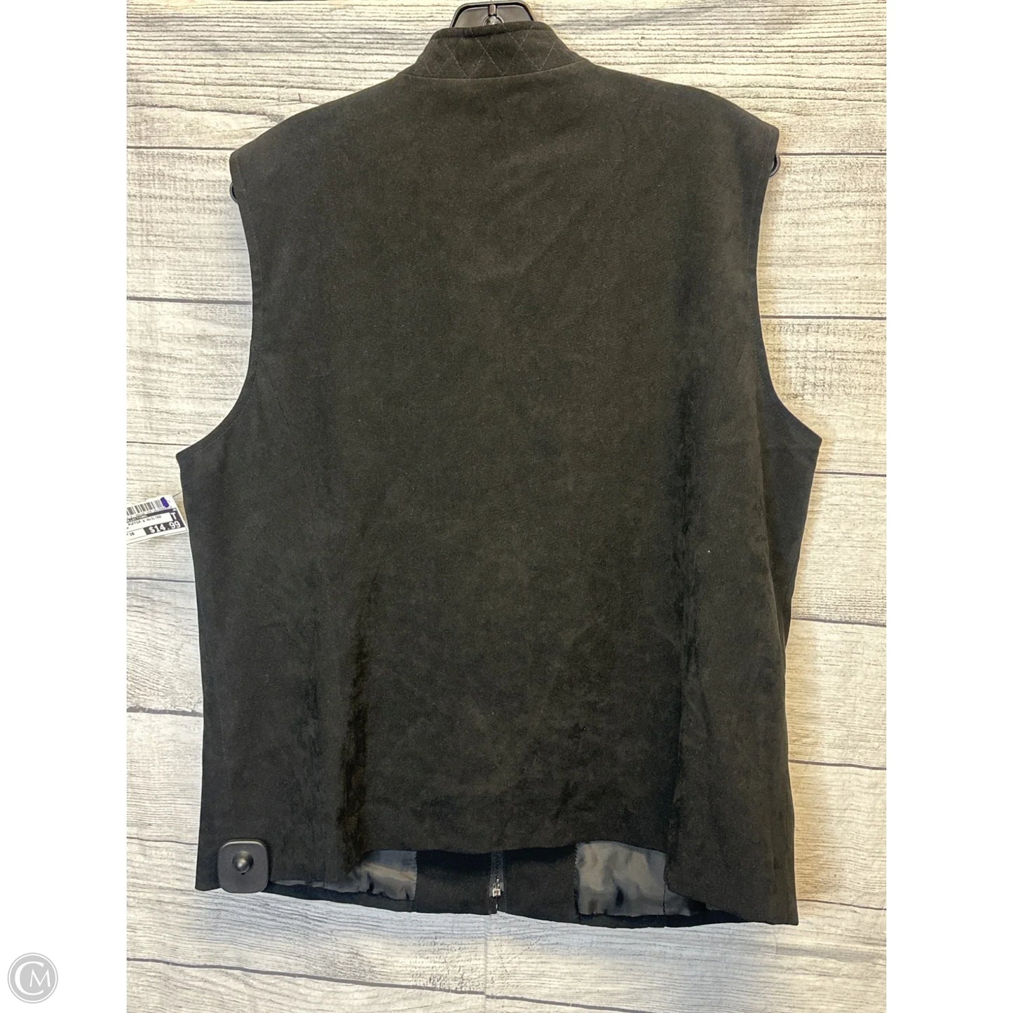 Vest Puffer & Quilted By Jm Collections In Black, Size: 16