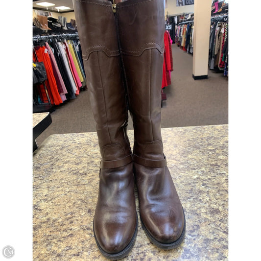 Boots Knee Flats By Franco Sarto In Brown, Size: 9.5