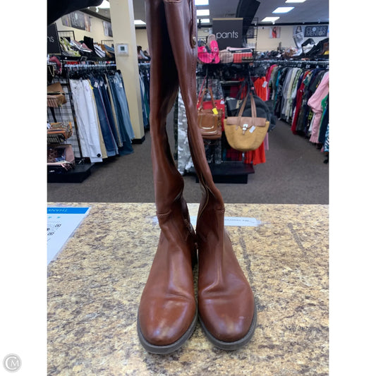 Boots Knee Flats By Inc In Brown, Size: 8.5