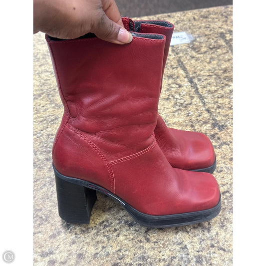 Boots Ankle Heels By Tommy Hilfiger In Red, Size: 6.5