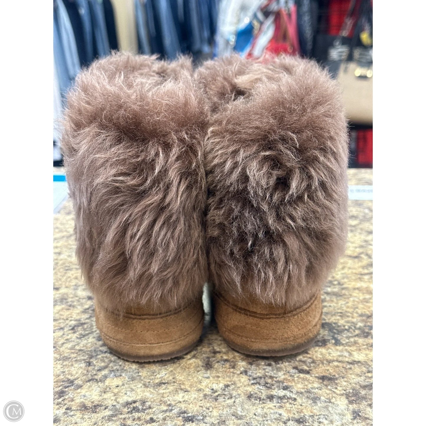 Boots Designer By Ugg In Brown, Size: 11