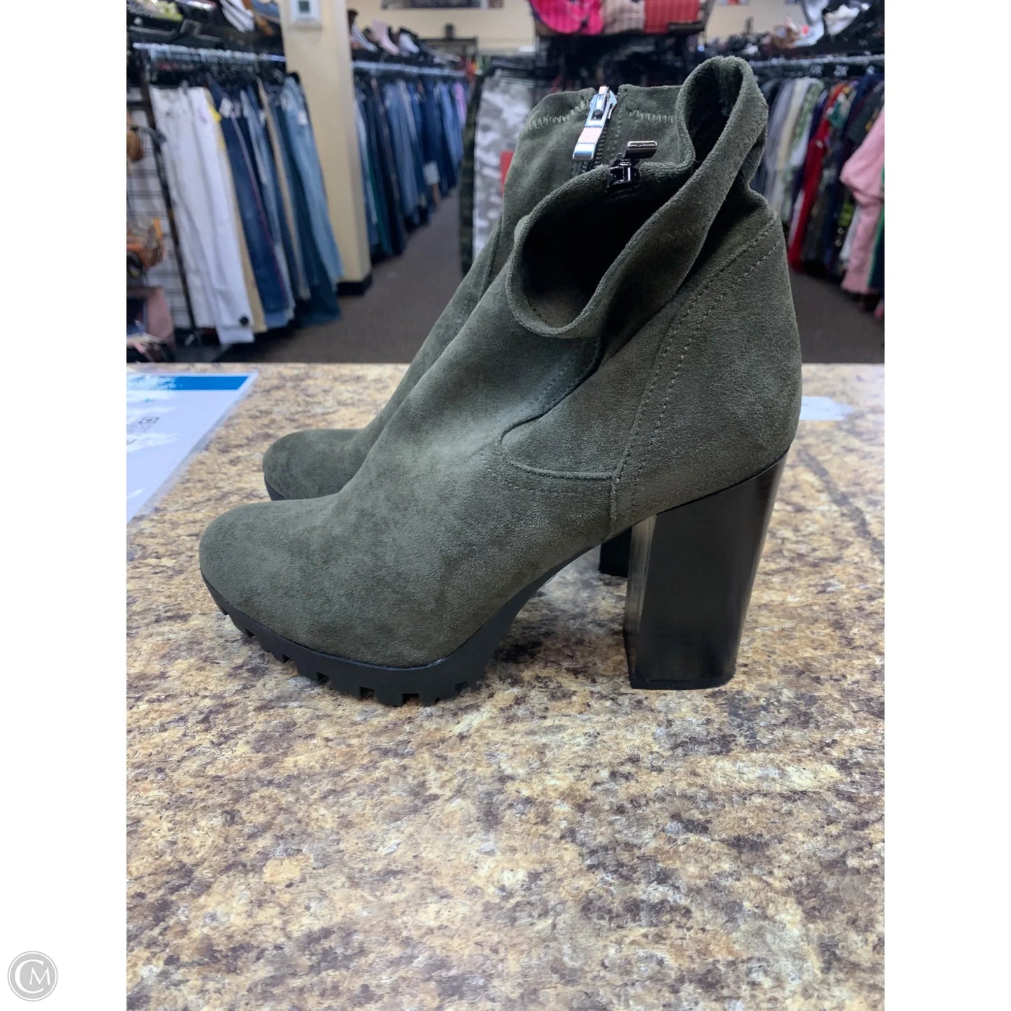 Boots Ankle Heels By Azalea Wang In Green, Size: 7.5