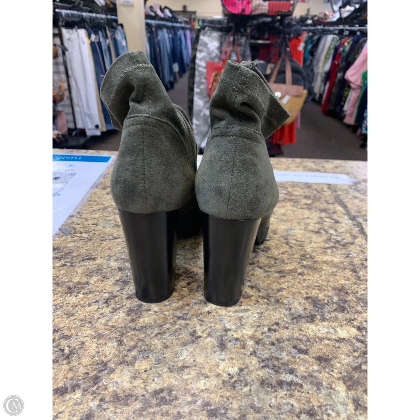 Boots Ankle Heels By Azalea Wang In Green, Size: 7.5