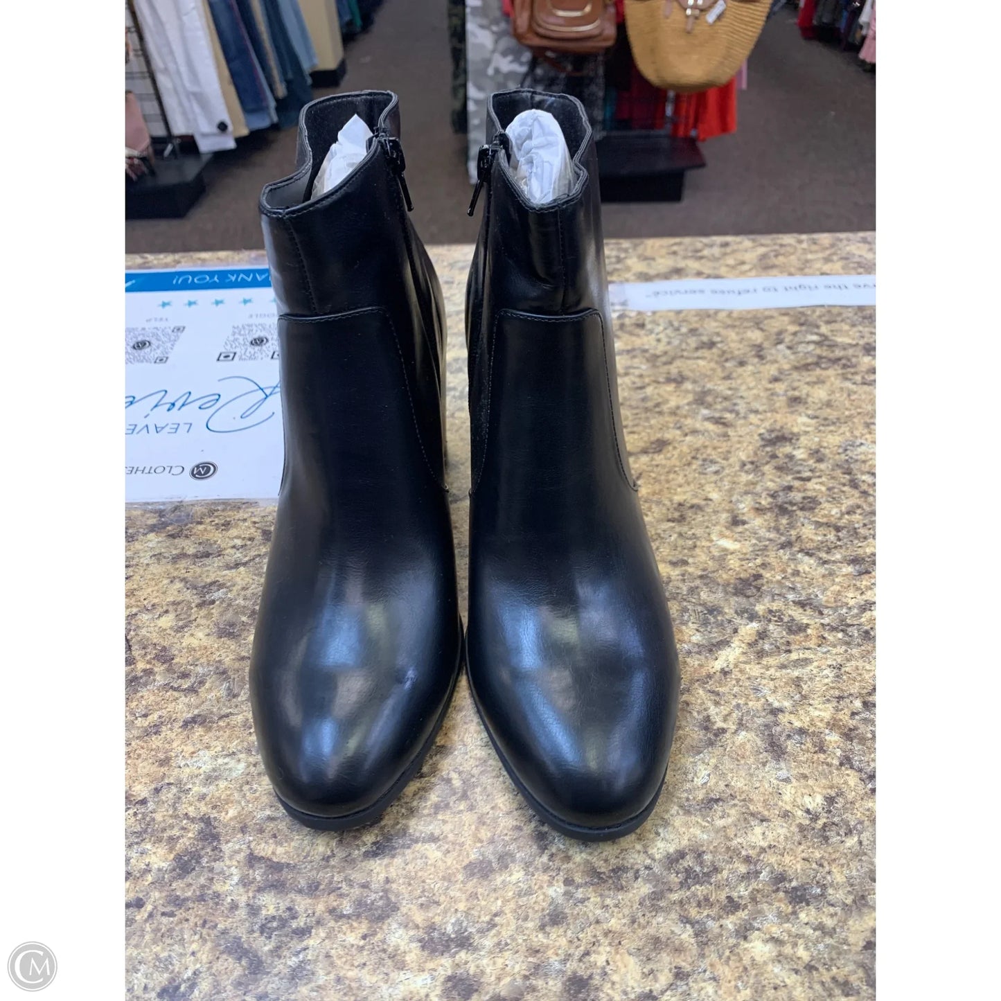 Boots Ankle Heels By Style And Company In Black, Size: 10