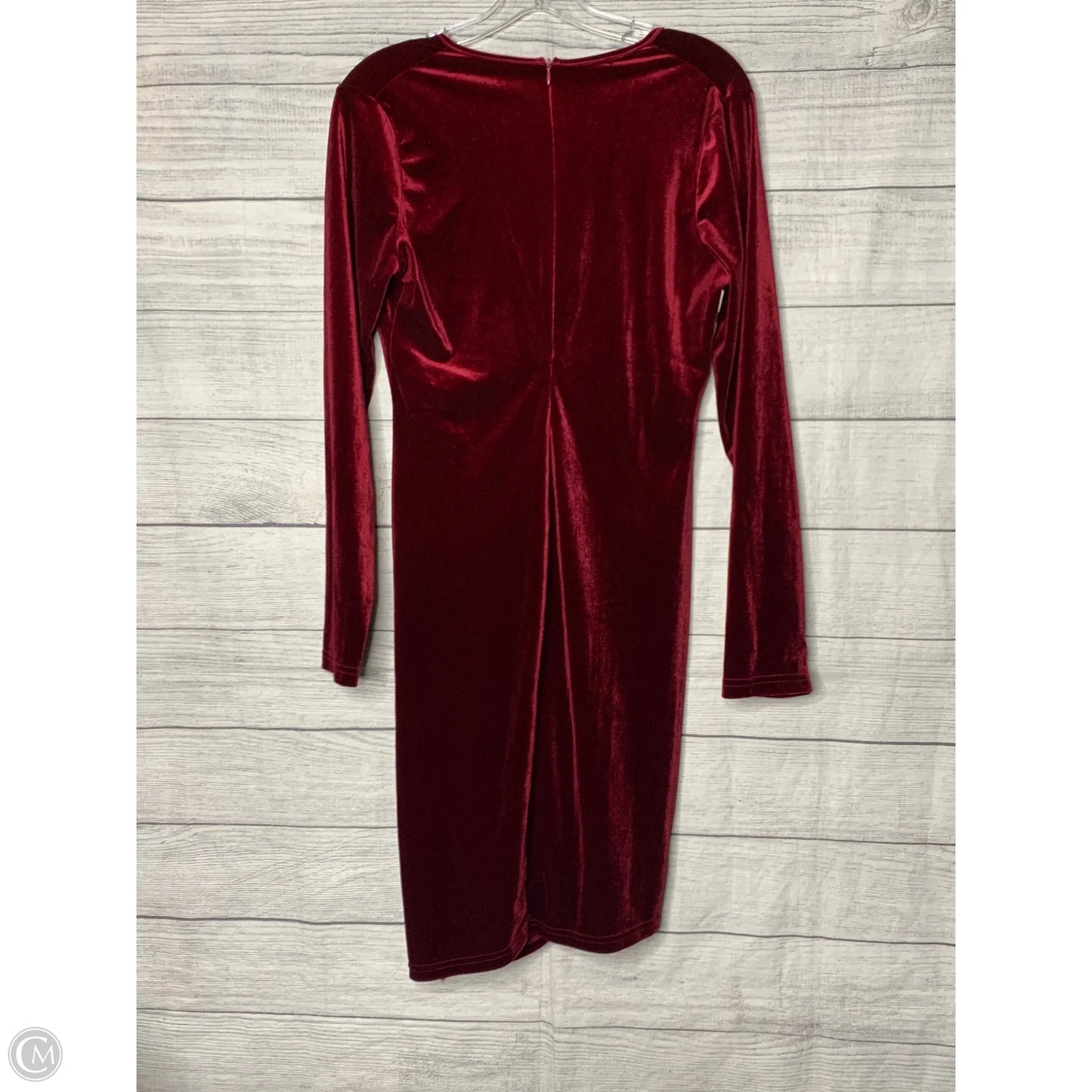 Dress Casual Midi By Cmf In Maroon, Size: L
