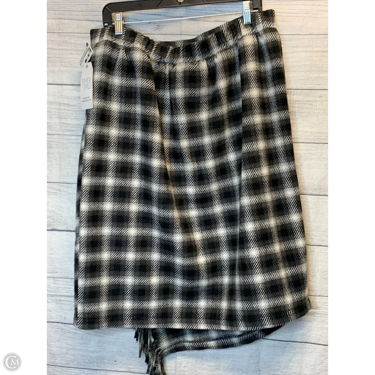 Skirt Midi By Time And Tru In Plaid Pattern, Size: Xl