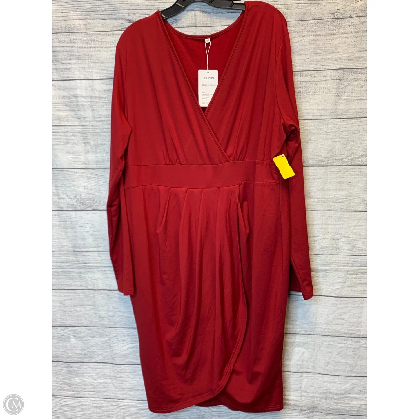 Dress Casual Midi By Cmf In Red, Size: 3x