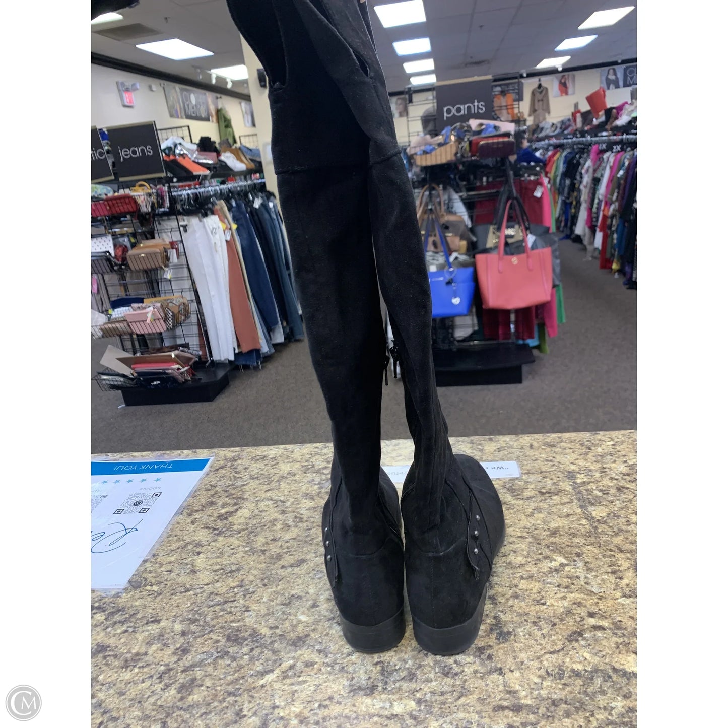 Boots Knee Flats By Style And Company In Black, Size: 9.5