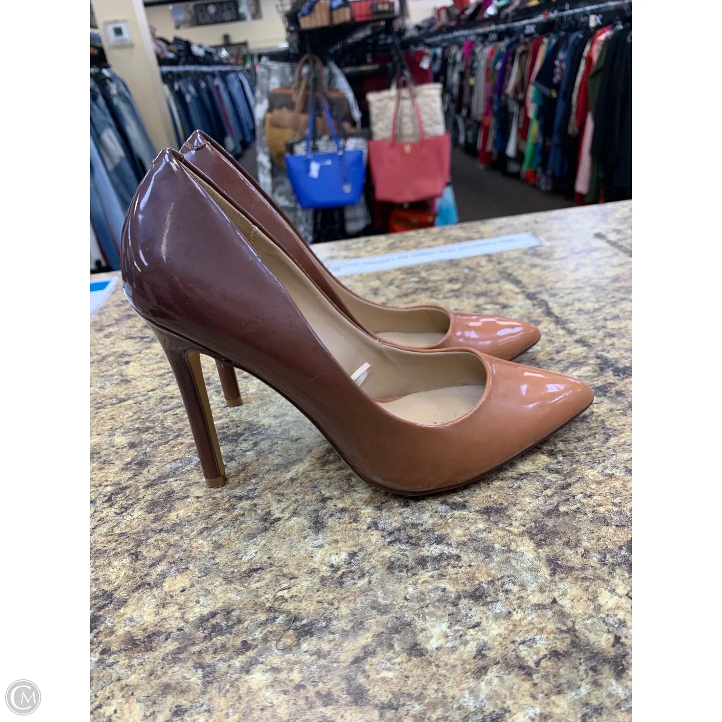 Shoes Heels Stiletto By Aldo In Brown & Tan, Size: 7.5
