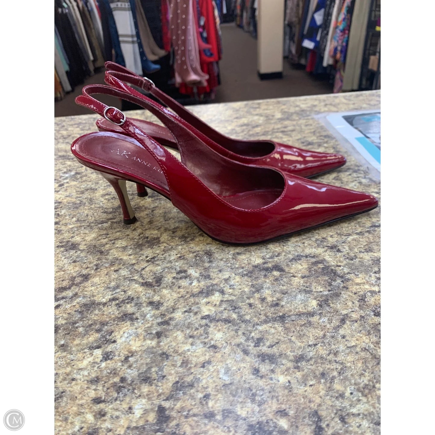 Shoes Heels Block By Anne Klein In Maroon, Size: 7.5