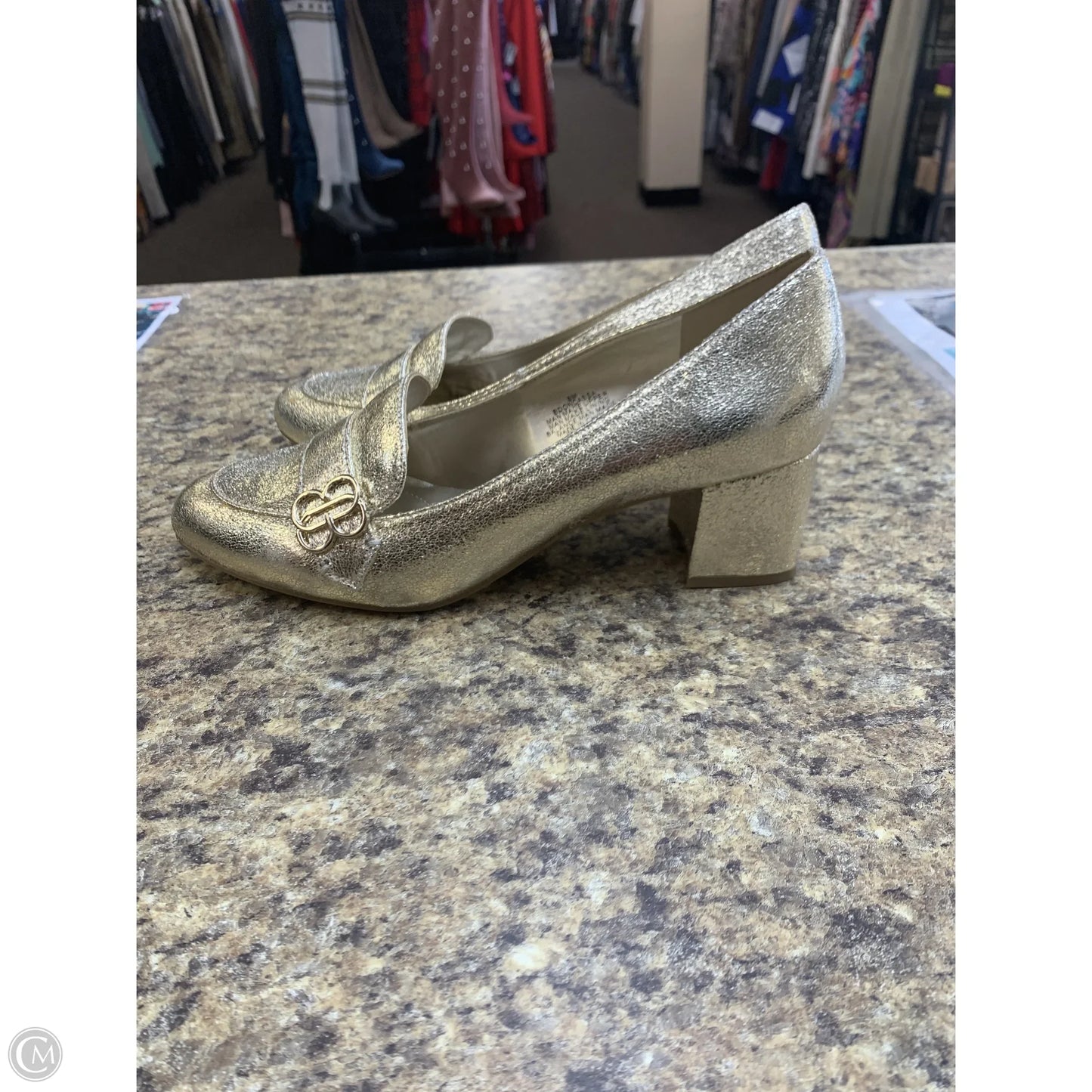 Shoes Heels Block By Bandolino In Gold, Size: 8