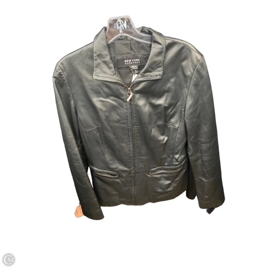 Jacket Leather By New York And Co In Black, Size: S