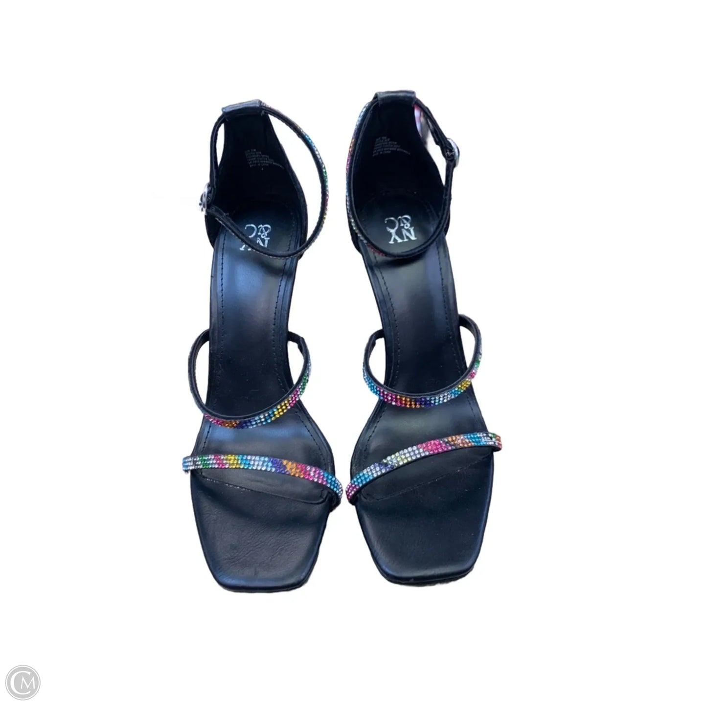 Sandals Heels Stiletto By New York And Co In Black, Size: 10
