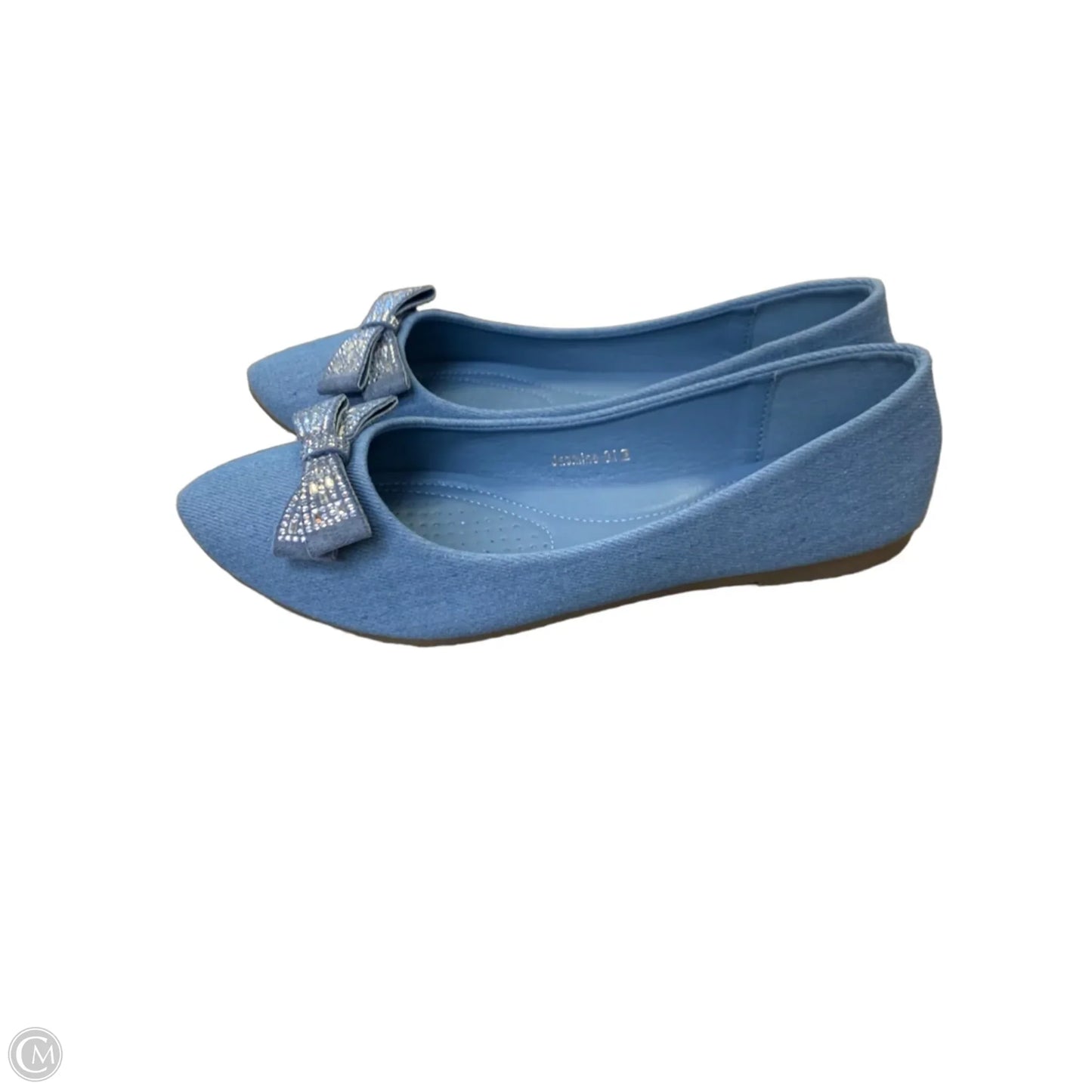 Shoes Flats By Cmf In Blue Denim, Size: 9
