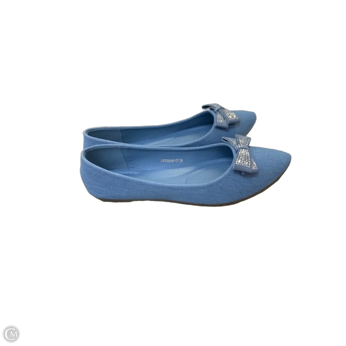 Shoes Flats By Cmf In Blue Denim, Size: 9