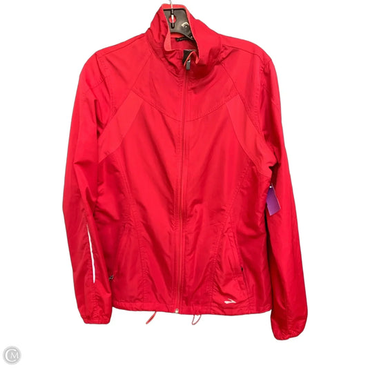 Athletic Jacket By Brooks In Pink, Size: M
