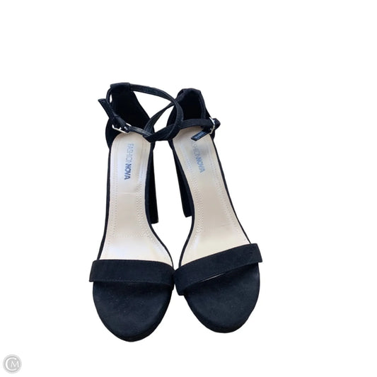 Sandals Heels Block By Fashion Nova In Black, Size: 8